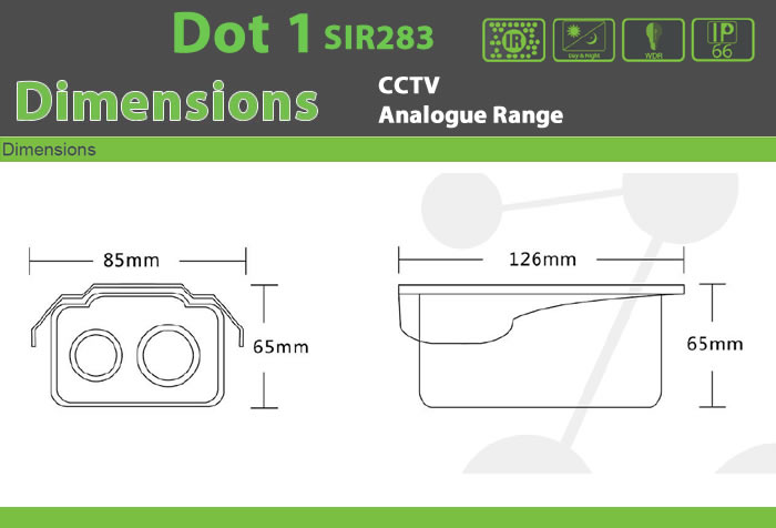 SIR283 CCTV Cameras - CCTV Analogue Dot 1 PRODUCT - security and access control products