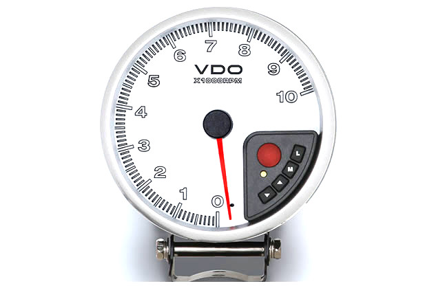 VDO 0-10K RPM PRT Performance Tachometer Black with Resettable Shift Point