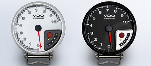 VDO 0-10K RPM PRT Performance Tachometer White with Resettable Shift Point VDO 0-10K RPM PRT Performance Tachometer White with Resettable Shift Point
